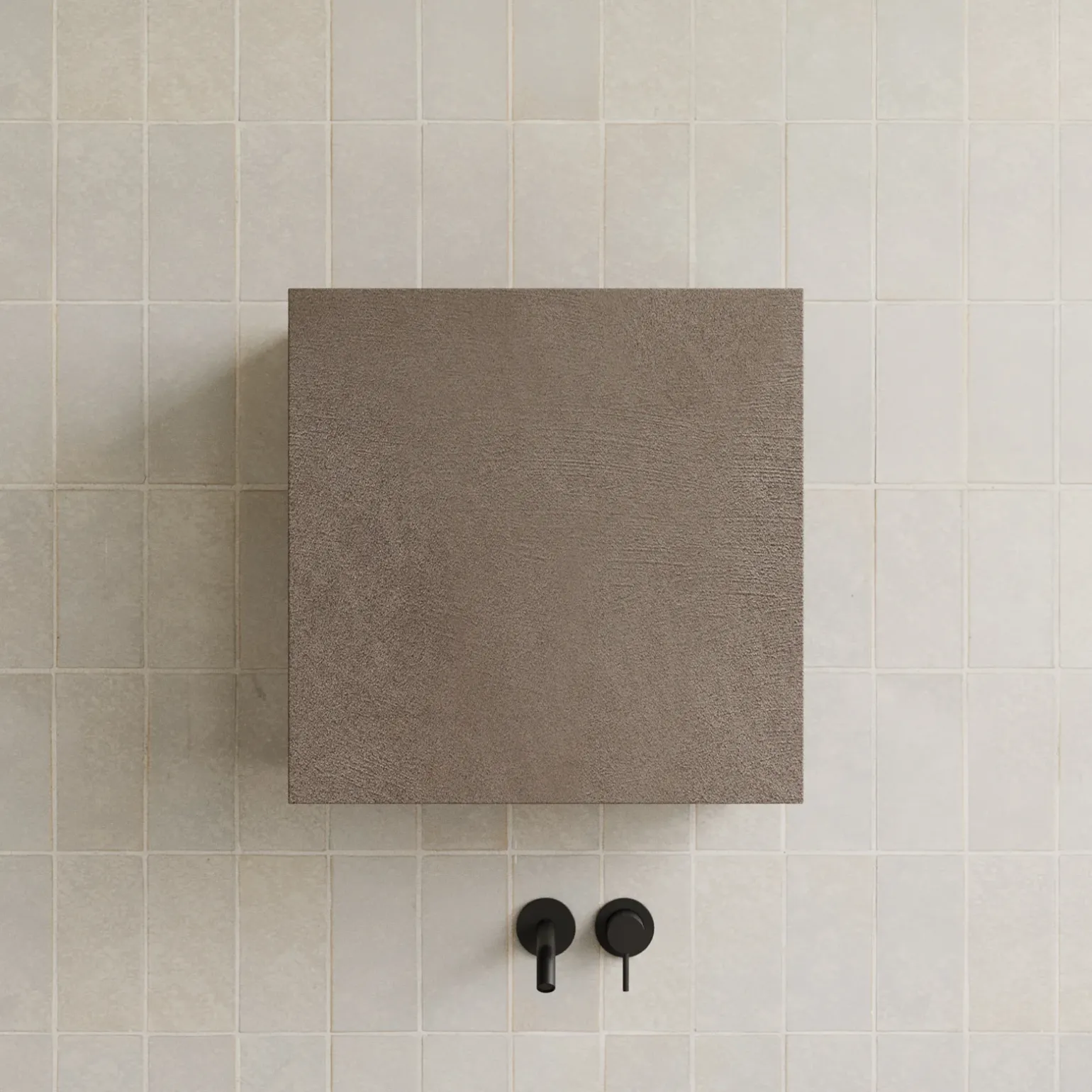 Pensile cubo sospeso bagno 55x50h cm 1 anta reversibile marrone scuro Sunset