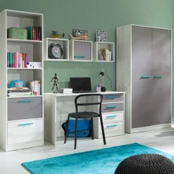 Pensile cubo sospeso 35x35h cm 1 anta bianco grigio rovere antracite turchese Maya Gihome®