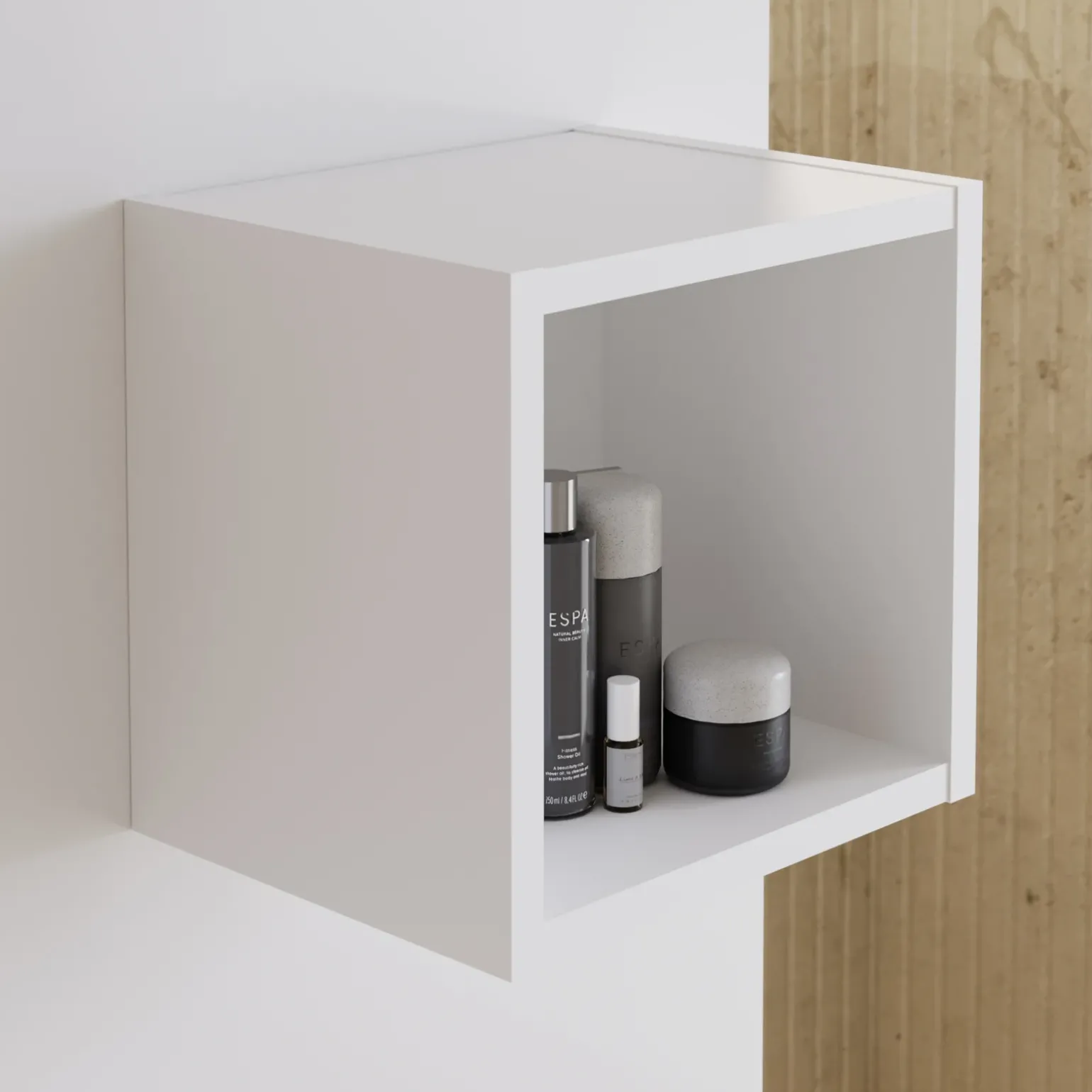 Pensile cubo 27x28h cm bianco opaco Corallo