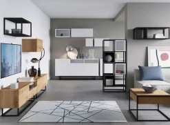 Pensile cubotto sospeso 30x30h cm 1 anta bianco Erice Gihome®