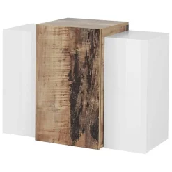 Pensile 90x66h cm moderno bianco laccato lucido pero Milos Gihome®