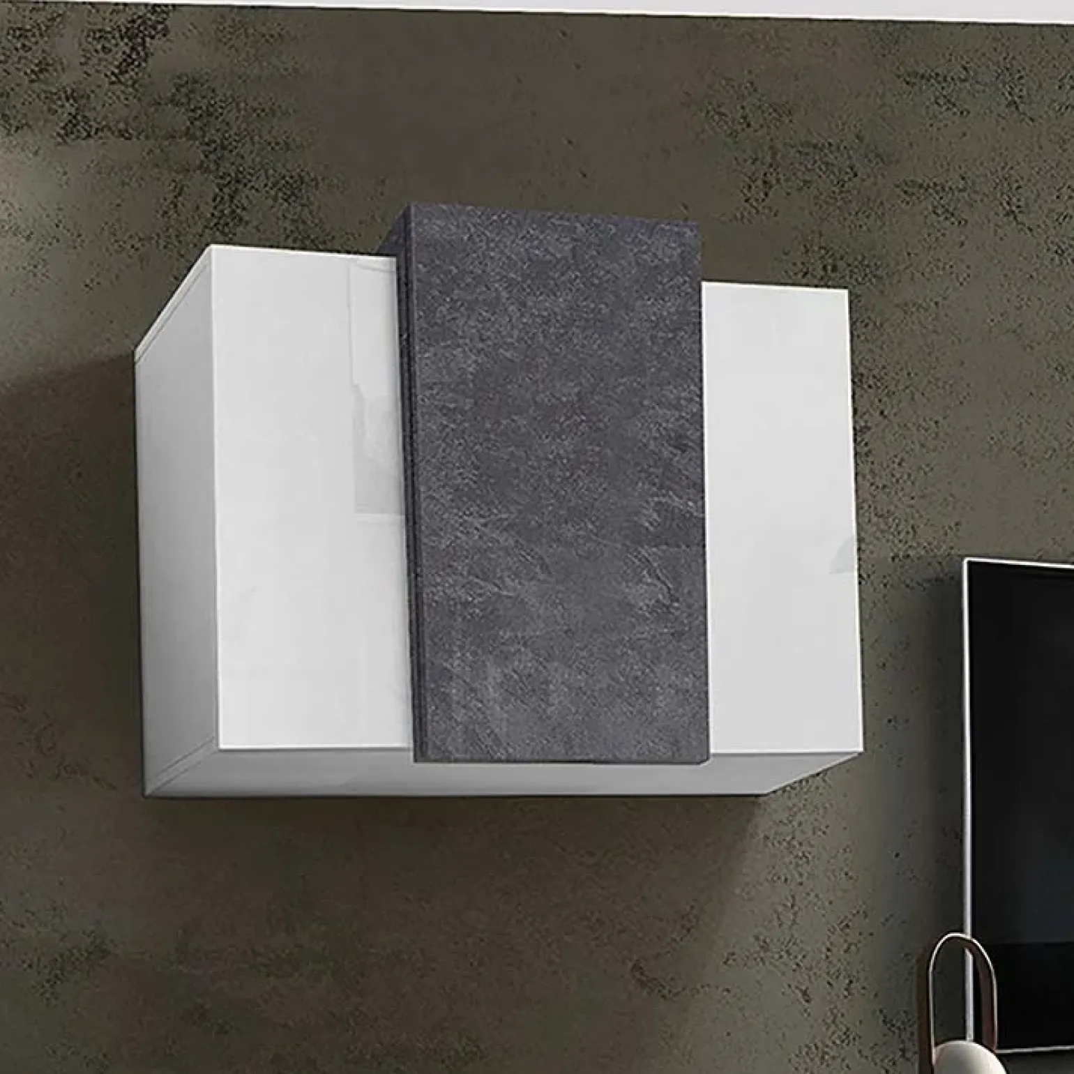 Pensile 90x66h cm moderno salotto bianco ossido Milos Gihome®