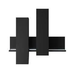 Pensile 152x142h cm per parete attrezzata con mensola nero opaco Megan Gihome®