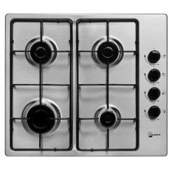 Piano cottura 4 fuochi gas 60cm acciaio Atlantic
