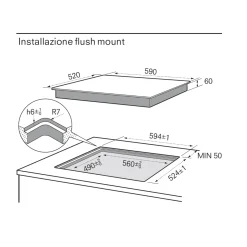 Piano cottura induzione 4 zone 60cm Master Kitchen
