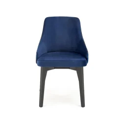 Poltrona da salotto in velluto blu con grafica Avarua