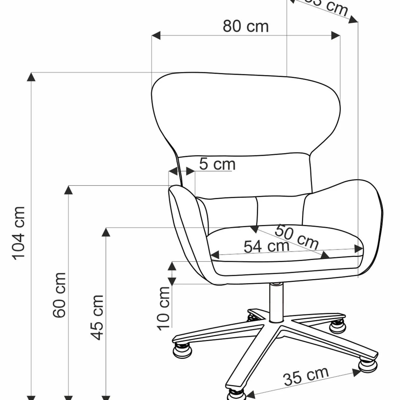 Poltrona design girevole imbottita in tessuto beige Mappy