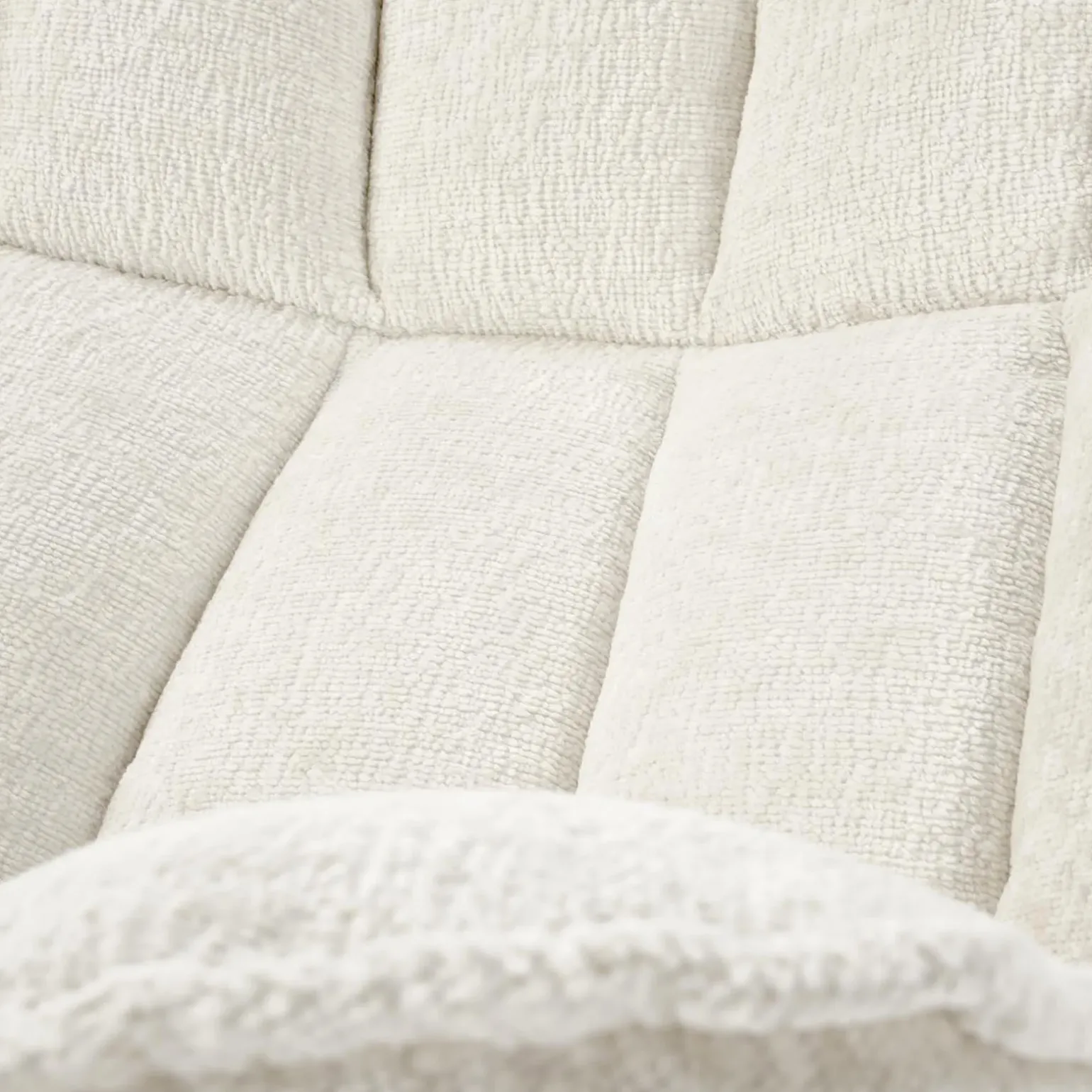 Poltrona design girevole imbottita in tessuto panna nero Montana