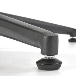 Poltrona design girevole imbottita in tessuto panna nero Montana
