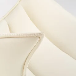 Poltrona design in ecopelle imbottita bianco Isotta