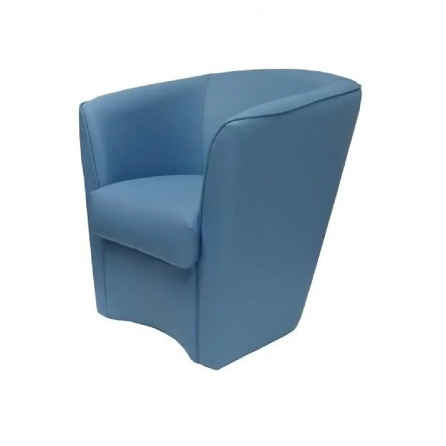 Poltrona design relax in ecopelle celeste Valentina