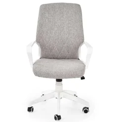 Poltrona design ufficio in tessuto beige bianco Nikki