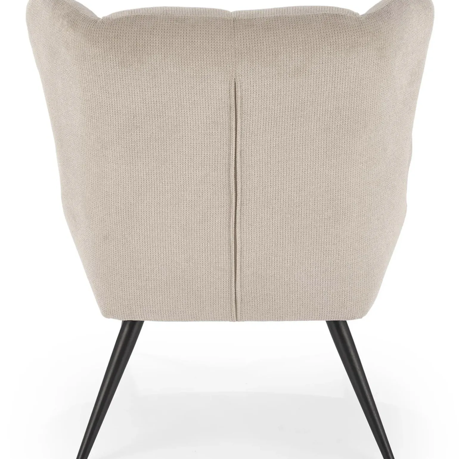 Poltrona imbottita in tessuto beige nero Snooz