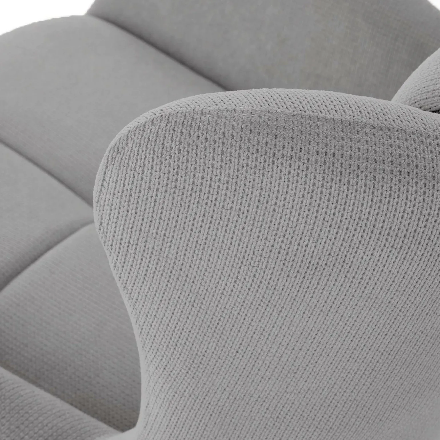 Poltrona imbottita in tessuto grigio nero Snooz