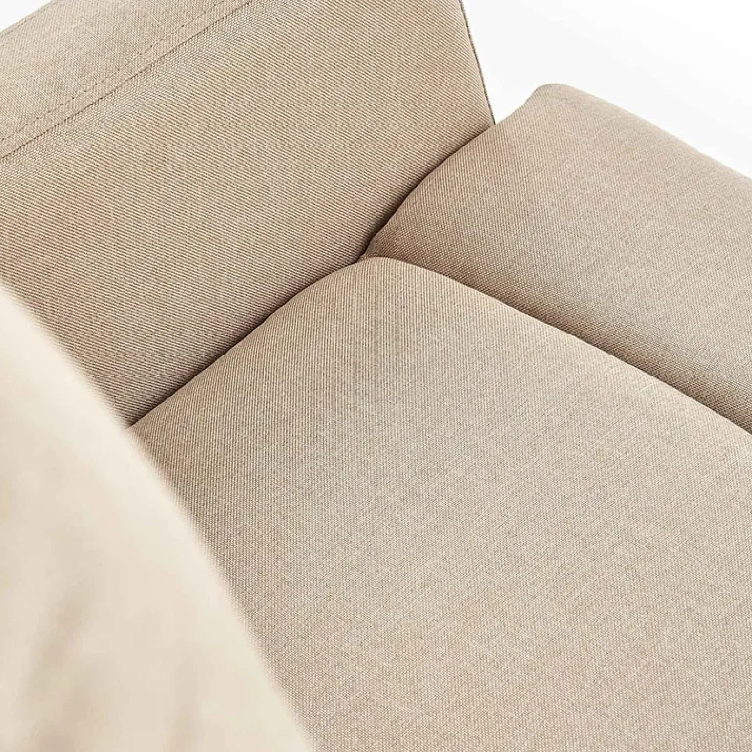 Poltrona reclinabile imbottita in tessuto beige Adele