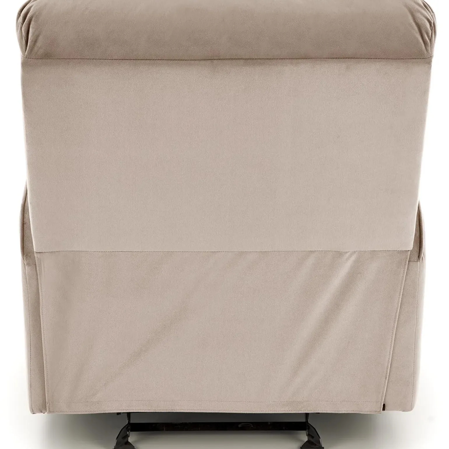 Poltrona reclinabile imbottita in tessuto beige Benuat