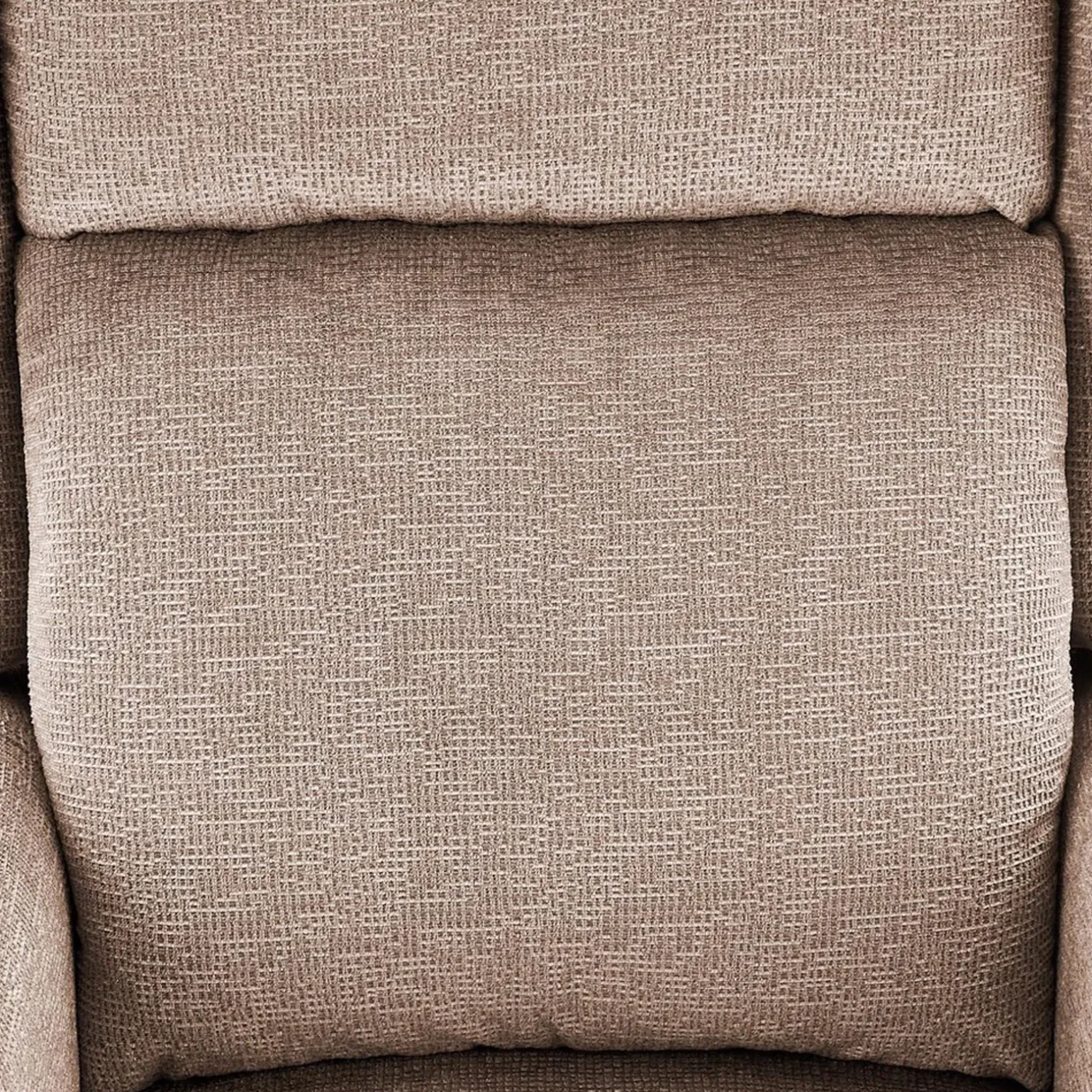 Poltrona reclinabile imbottita in tessuto beige Cassiopea