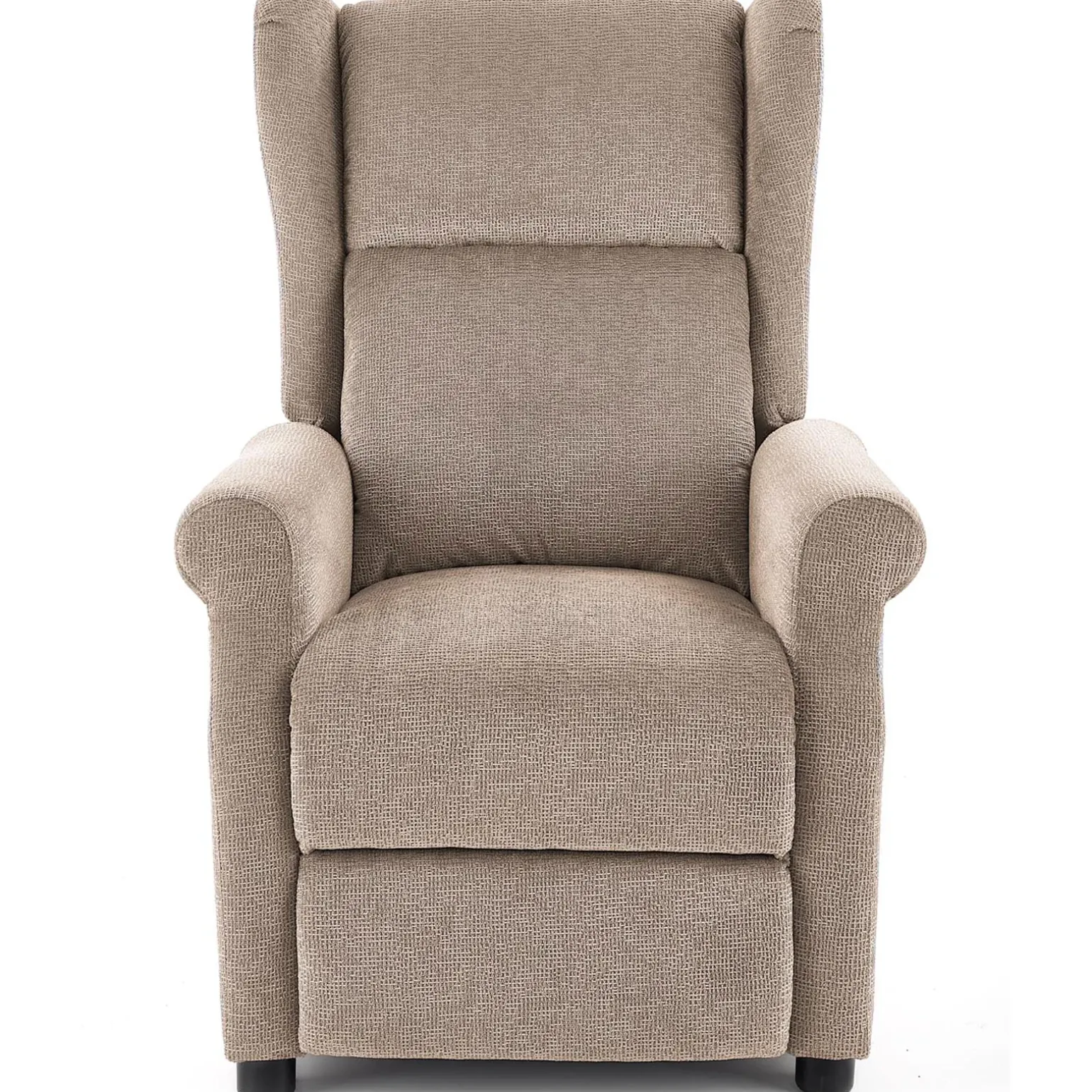 Poltrona reclinabile massaggiante imbottita in tessuto beige Elion