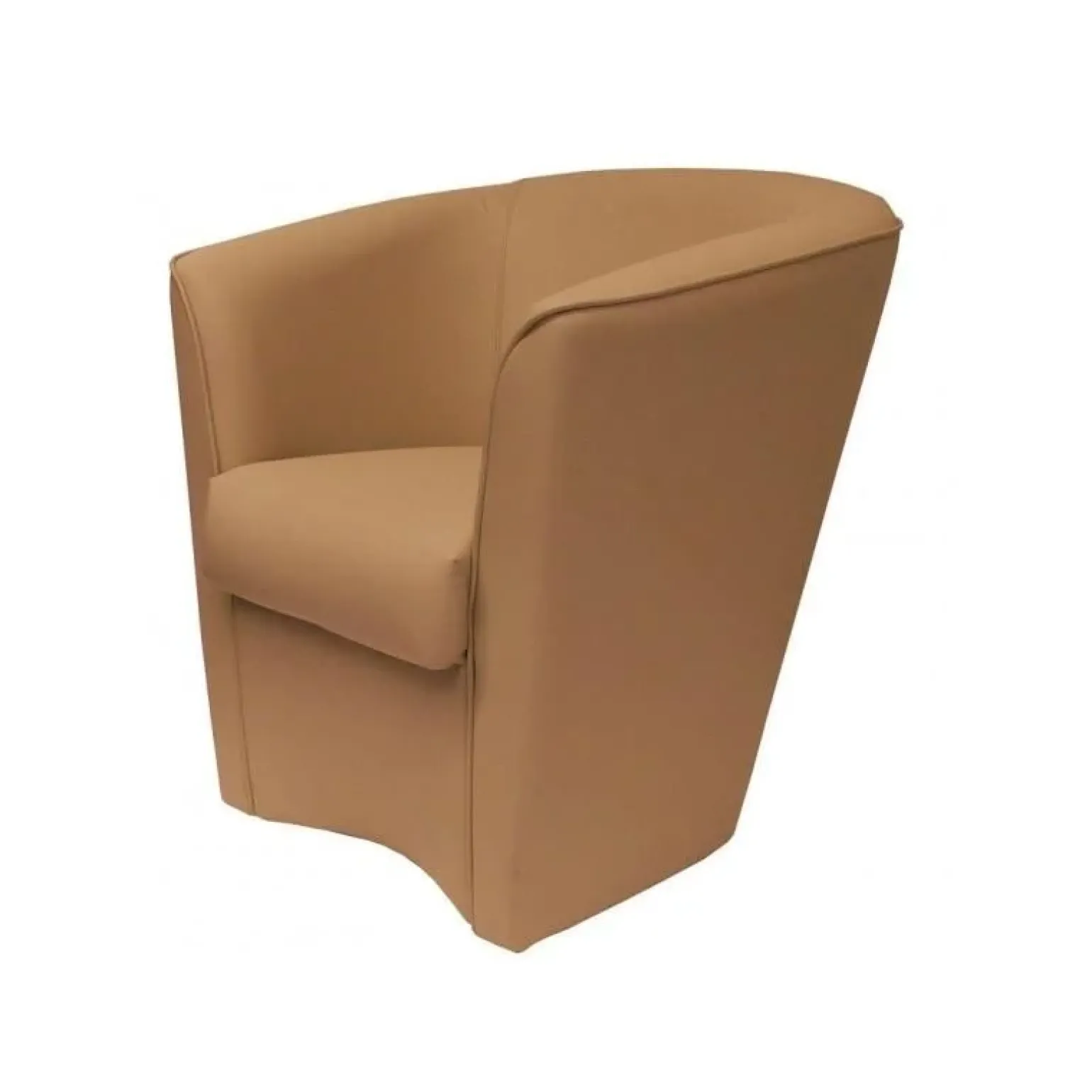 Poltrona relax imbottita in ecopelle nocciola Valentina