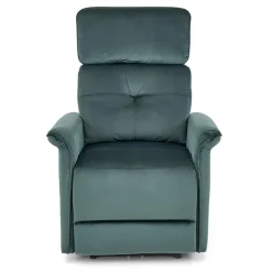 Poltrona relax reclinabile elettrica in velluto verde Fatia