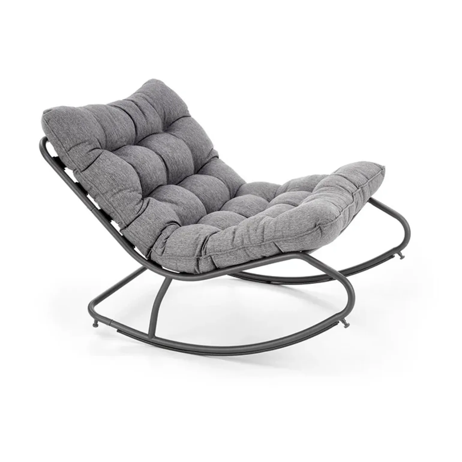 Poltrona relax tessuto grigio Serenita