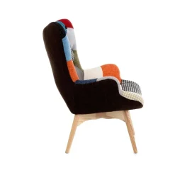 Poltroncina relax design in tessuto multicolore Norma