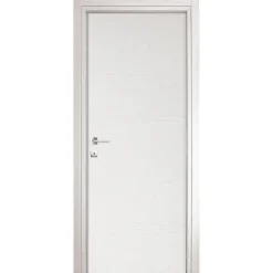 Porta battente reversibile per interni 80x210h cm bianco frassinato Niagara