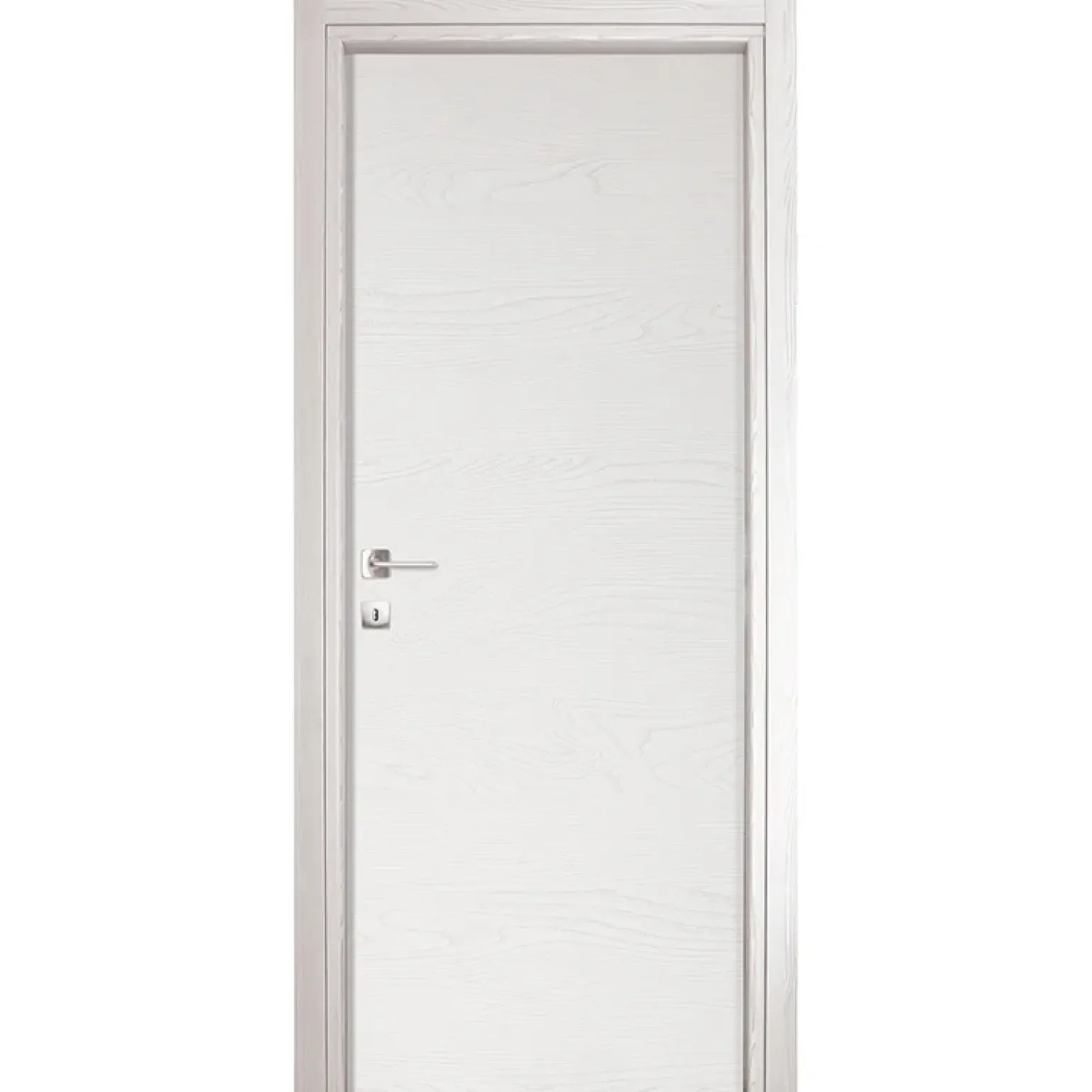 Porta battente reversibile per interni 80x210h cm bianco frassinato Niagara