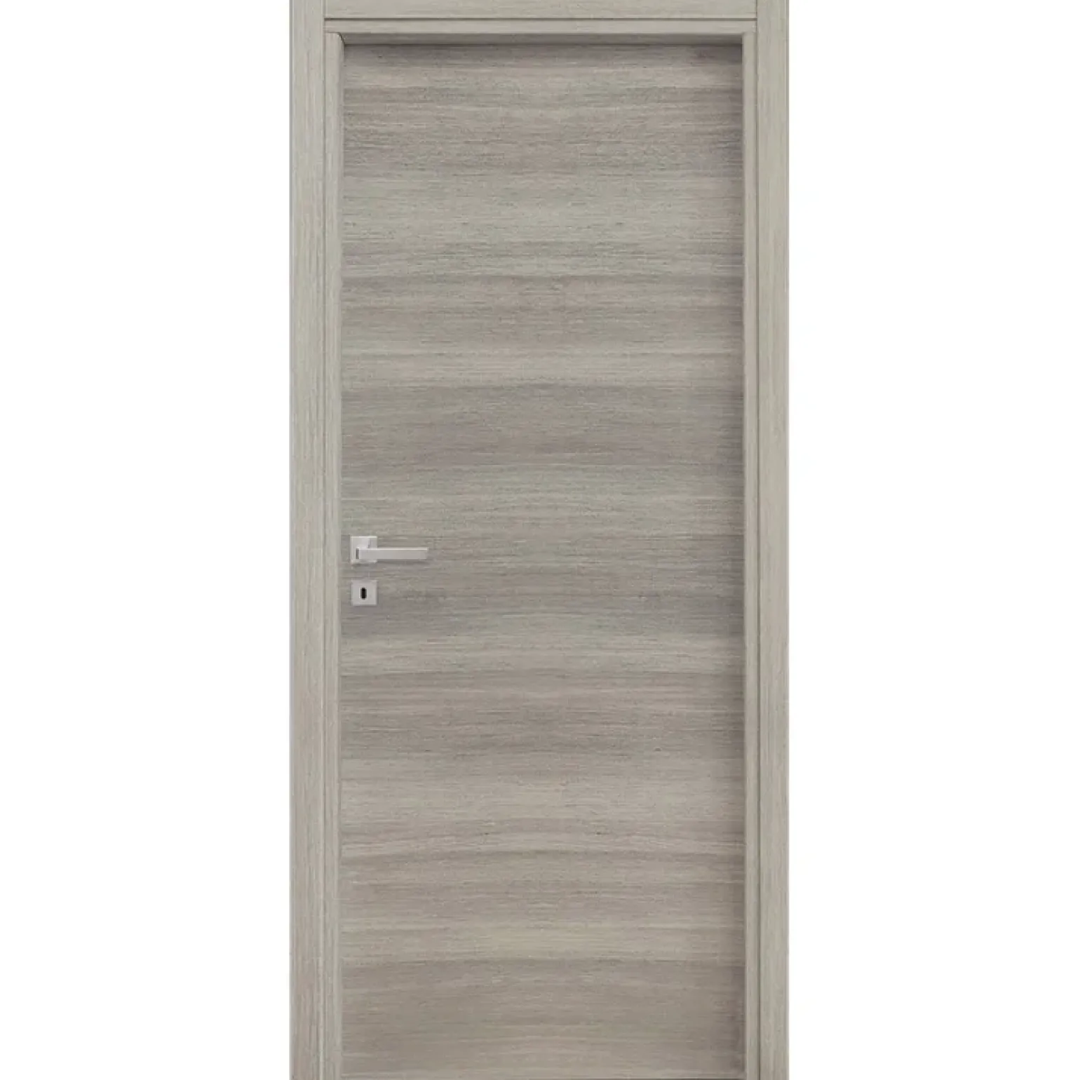 Porta battente reversibile per interni 80x210h cm rovere grigio Niagara