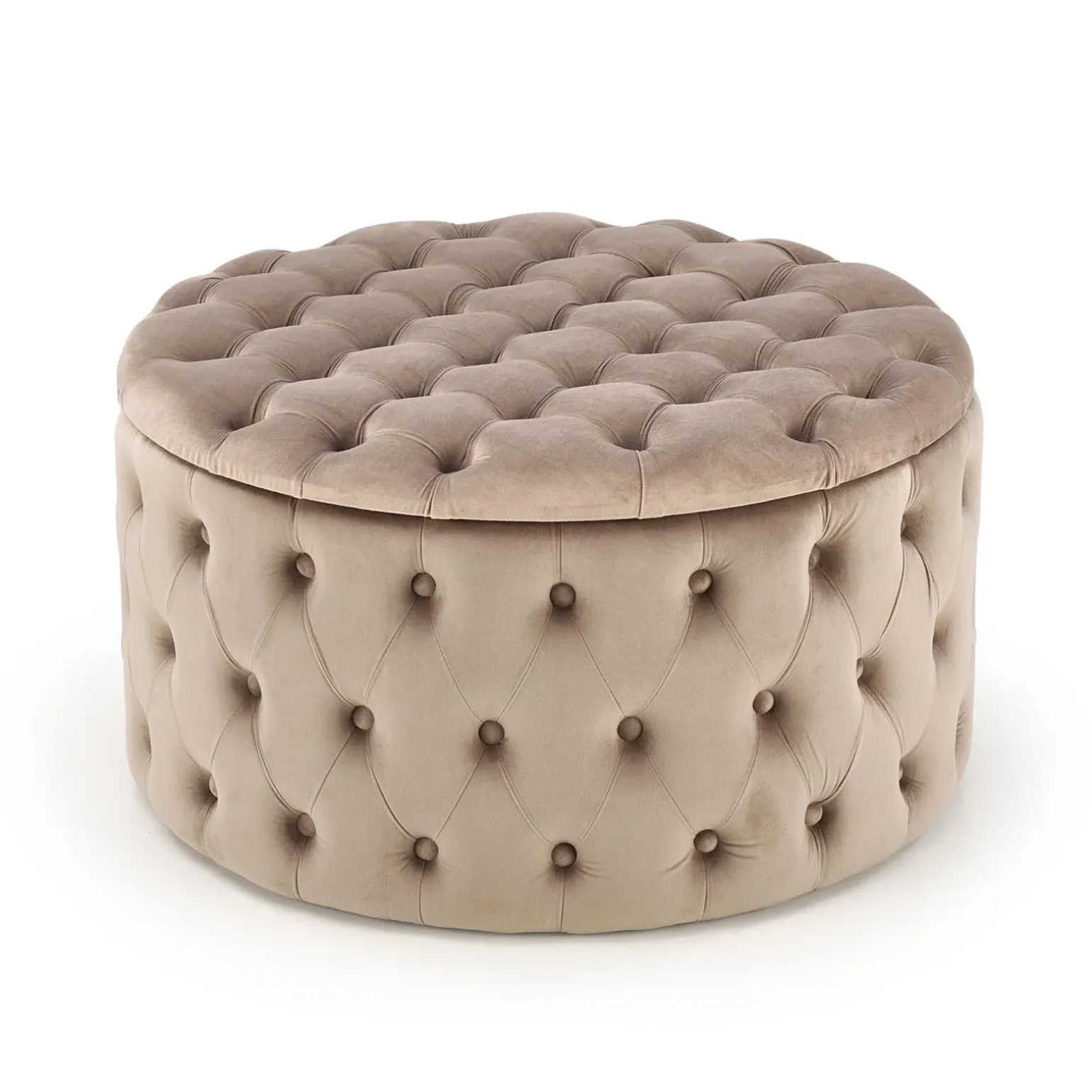 Pouf contenitore moderno beige Maximilien