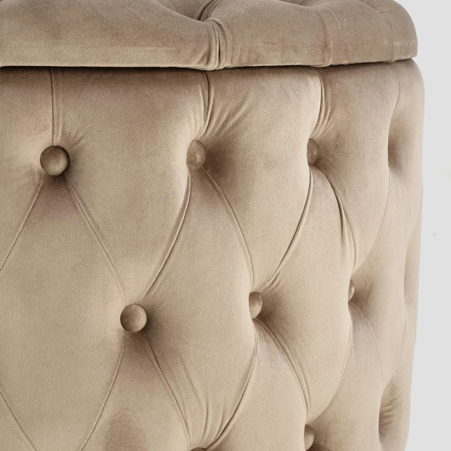 Pouf contenitore moderno beige Maximilien