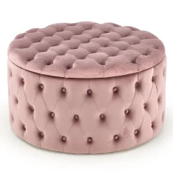 Pouf contenitore moderno rosa Maximilien
