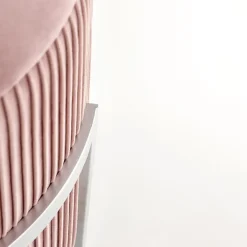Pouf da salotto contenitore in velluto rosa Franklin