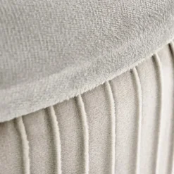 Pouf da salotto contenitore in velluto grigio chiaro Franklin