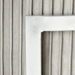 Pouf da salotto contenitore in velluto grigio chiaro Franklin