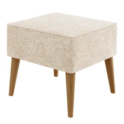 Pouf imbottito in tessuto quadrato 65x65cm beige Soffio