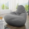 Pouf poltrona sacco in poliestere grigio Harmony