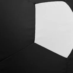 Pouf poltrona sacco palla da calcio ecopelle nero bianco Lionel