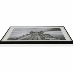 Quadro da parete con stampa Ponticello 50x50cm bianco nero Roia