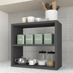 Scaffale da cucina 44x40h cm moderno antracite Grecia