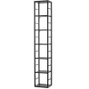 Scaffale sospeso da parete 30x176h cm 6 ripiani nero opaco in metallo Misaki Gihome®