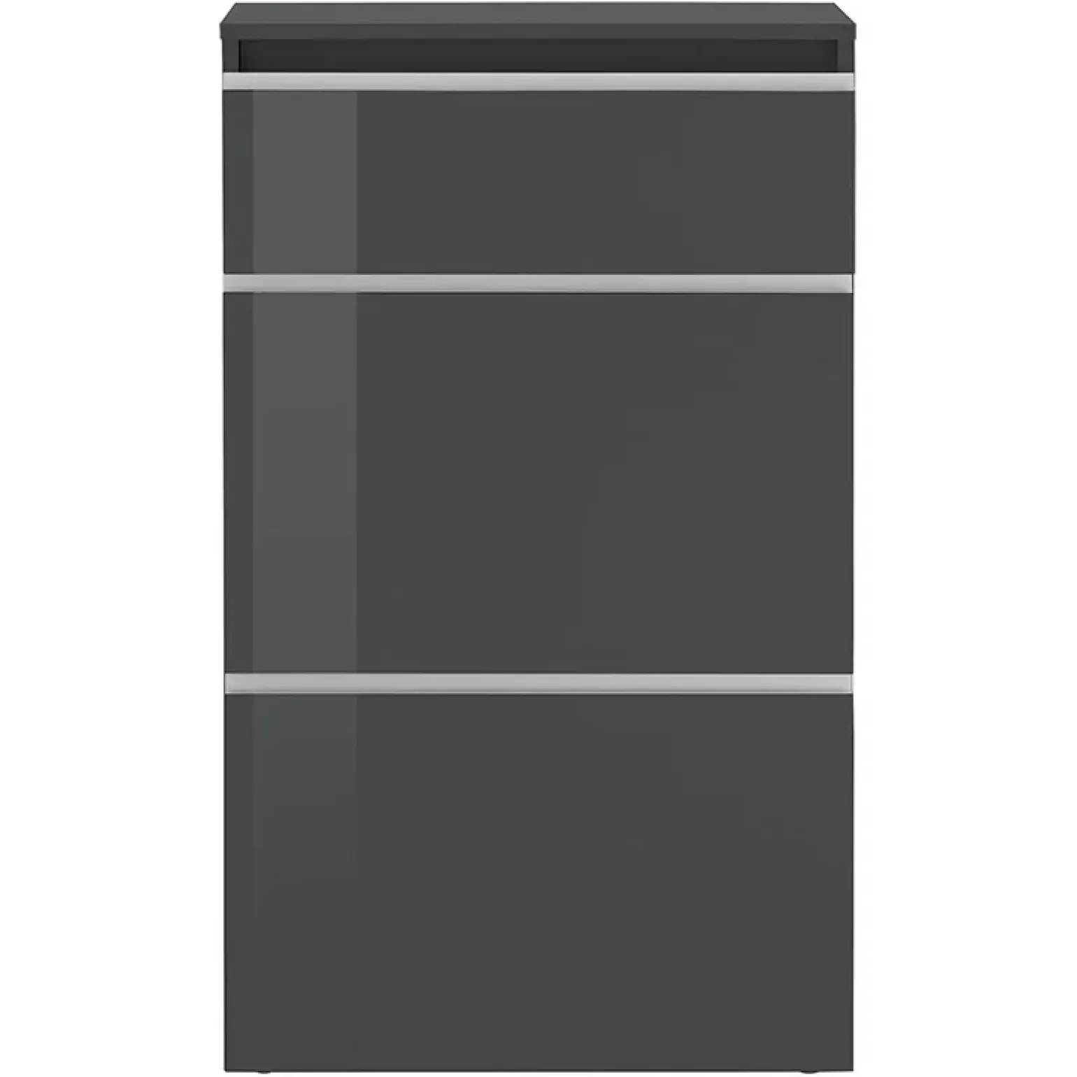 Scarpiera ingresso 60x108h cm 2 ante antracite lucido Eclisse