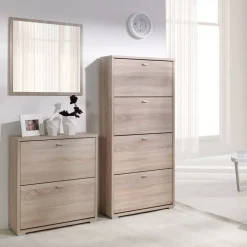 Scarpiera ingresso 69x147h cm 4 ante rovere Lola