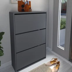Scarpiera ingresso 74x110h cm moderna antracite Palmaria