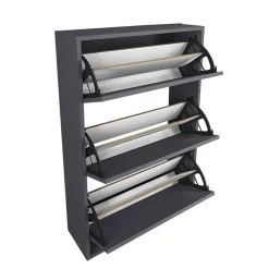 Scarpiera ingresso 74x110h cm moderna antracite Palmaria