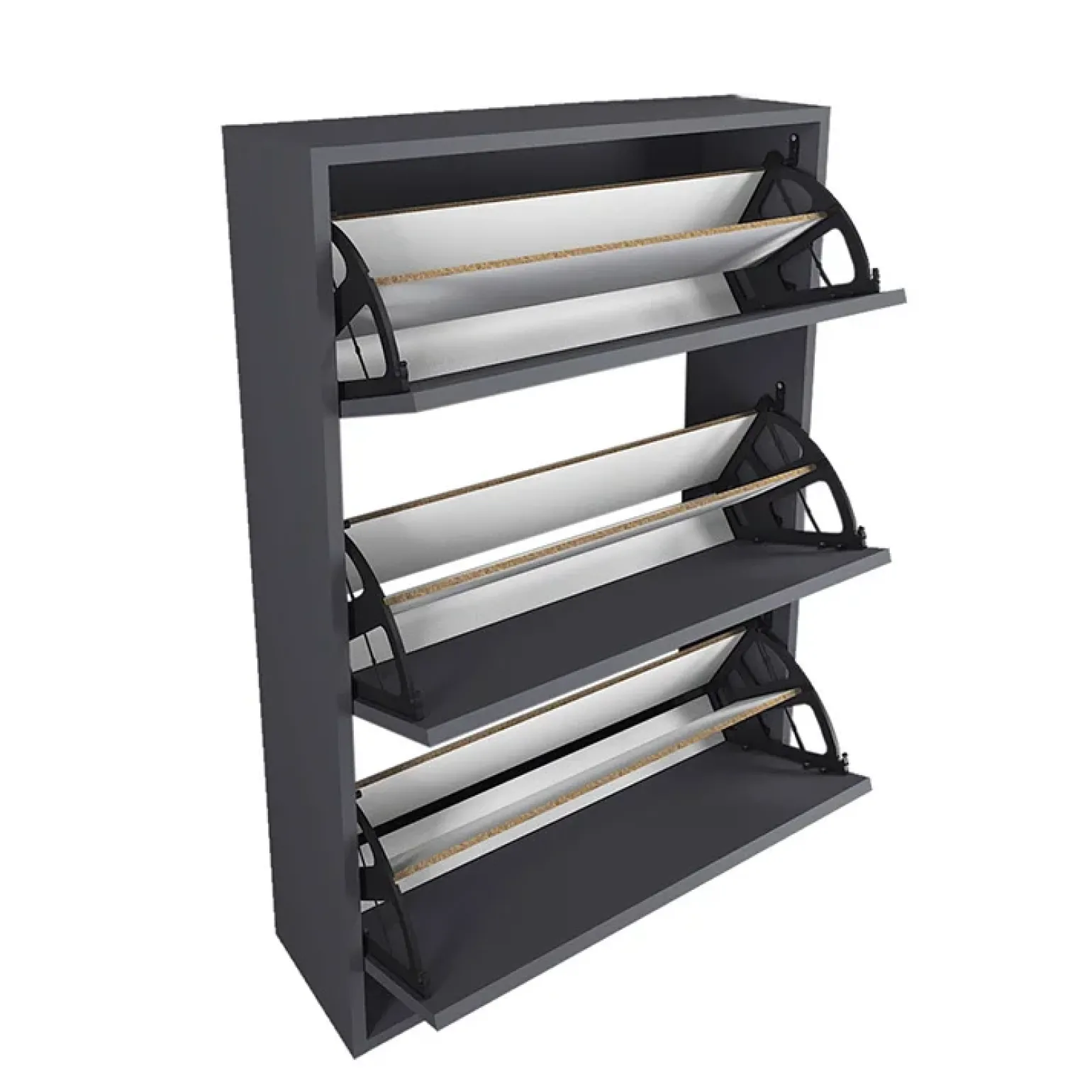 Scarpiera ingresso 74x110h cm moderna antracite Palmaria