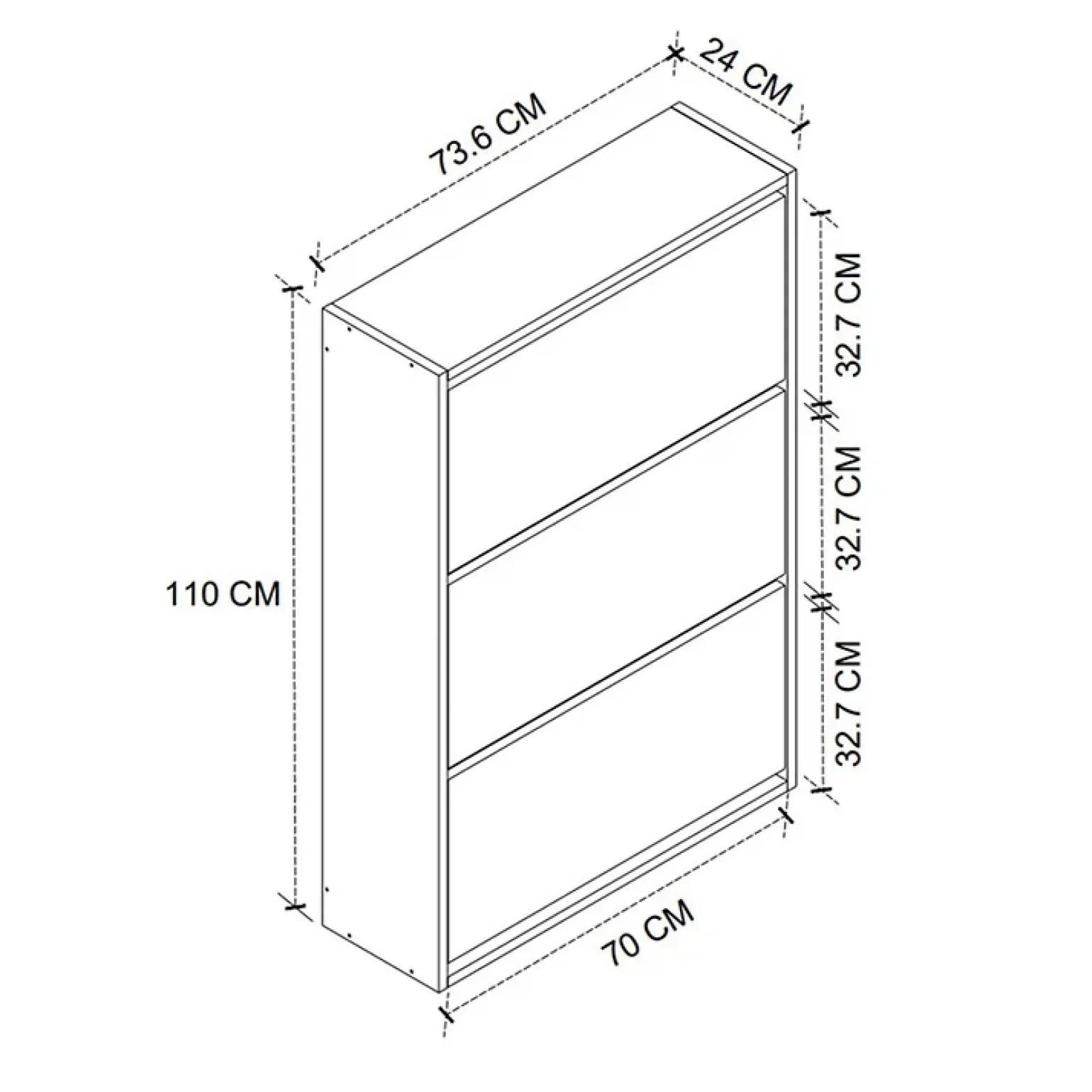 Scarpiera ingresso 74x110h cm moderna antracite Palmaria