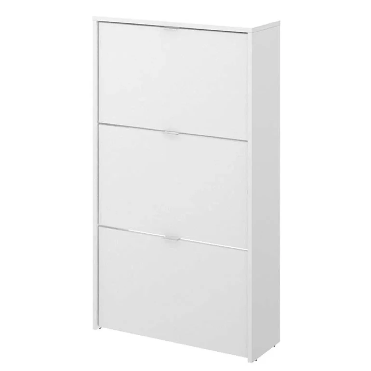 Scarpiera ingresso 61x113h cm moderna 3 ante bianco lucido Jepson