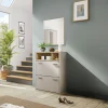 Scarpiera ingresso 70x101h cm 2 ante moderna rovere naturale beige satinato Kenya