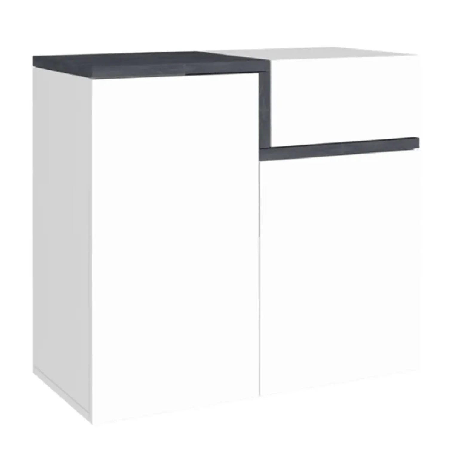 Scarpiera ingresso 80x80h cm 2 ante bianco lucido ossido Lucidardo